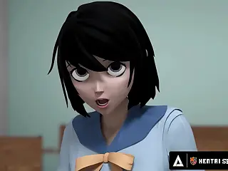 In einer Hentai-Sexschule steht die geile Rektorin MILF im Mittelpunkt, ihr Rachen im Rampenlicht während eines Klassenzimmer-Spektakels, das alle schockiert. Doggystyle-Aktion hallt von scharfen Atemzügen wider, der Thrill baut sich wie ein Sturm vor den Augen der Zeugen auf – verbotene Ekstase.
